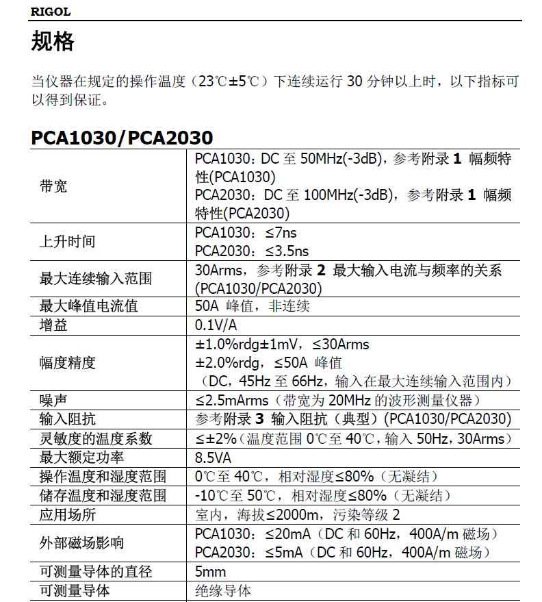 电流探头PCA1030(图2)